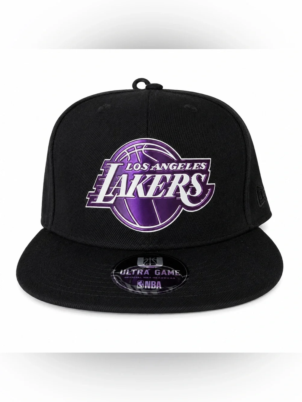 Ultra Game NBA Los Angeles Lakers Snapback Hat Black Purple Logo OSFM